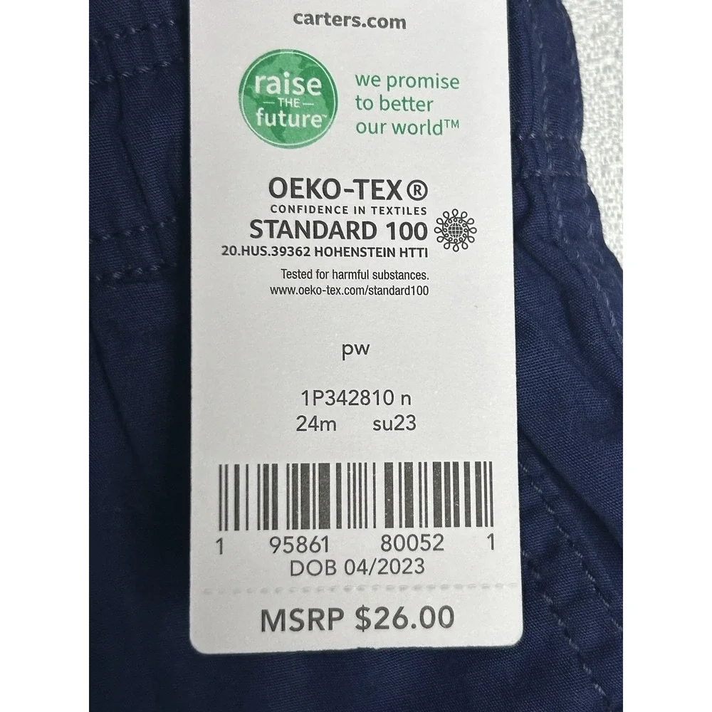 Carter's Boy Pull On Pants Sz 24‎ Months Blue NWT